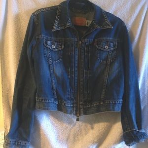 Levi’s vintage cropped zip-up denim jacket